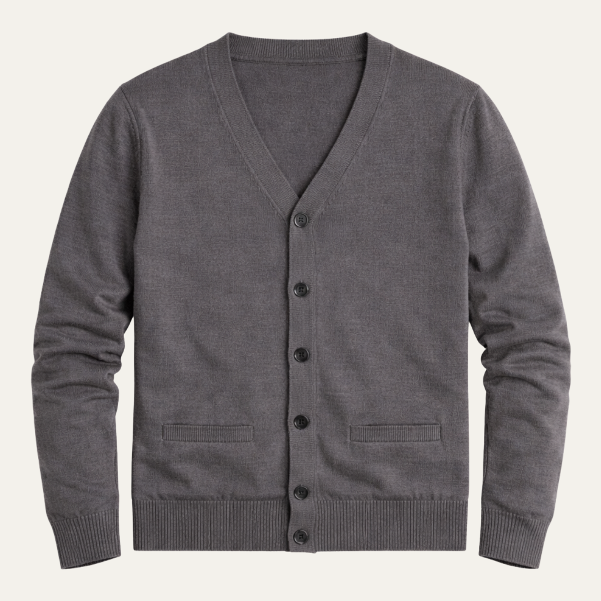 Men's V Neck Lightweight Knit Cardigan - VibreMode