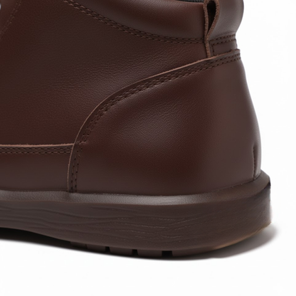 Authentic Leather Ankle Boots Warm Winter Flat Shoes