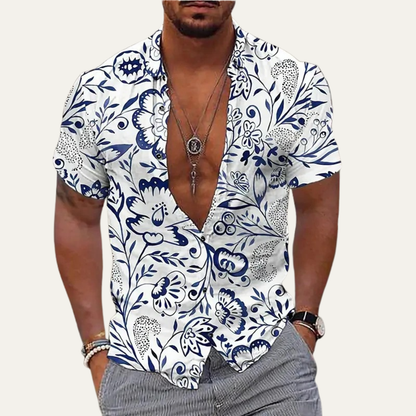 Men's Hawaiian Beach Shirt Coconut Print