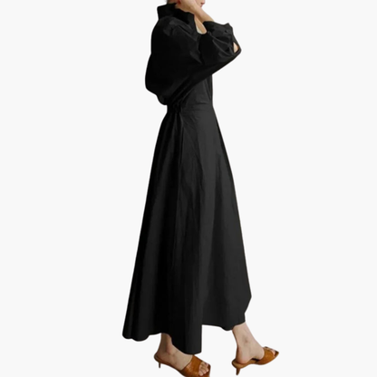 Women's Long Sleeve Shirt Dress Button Front