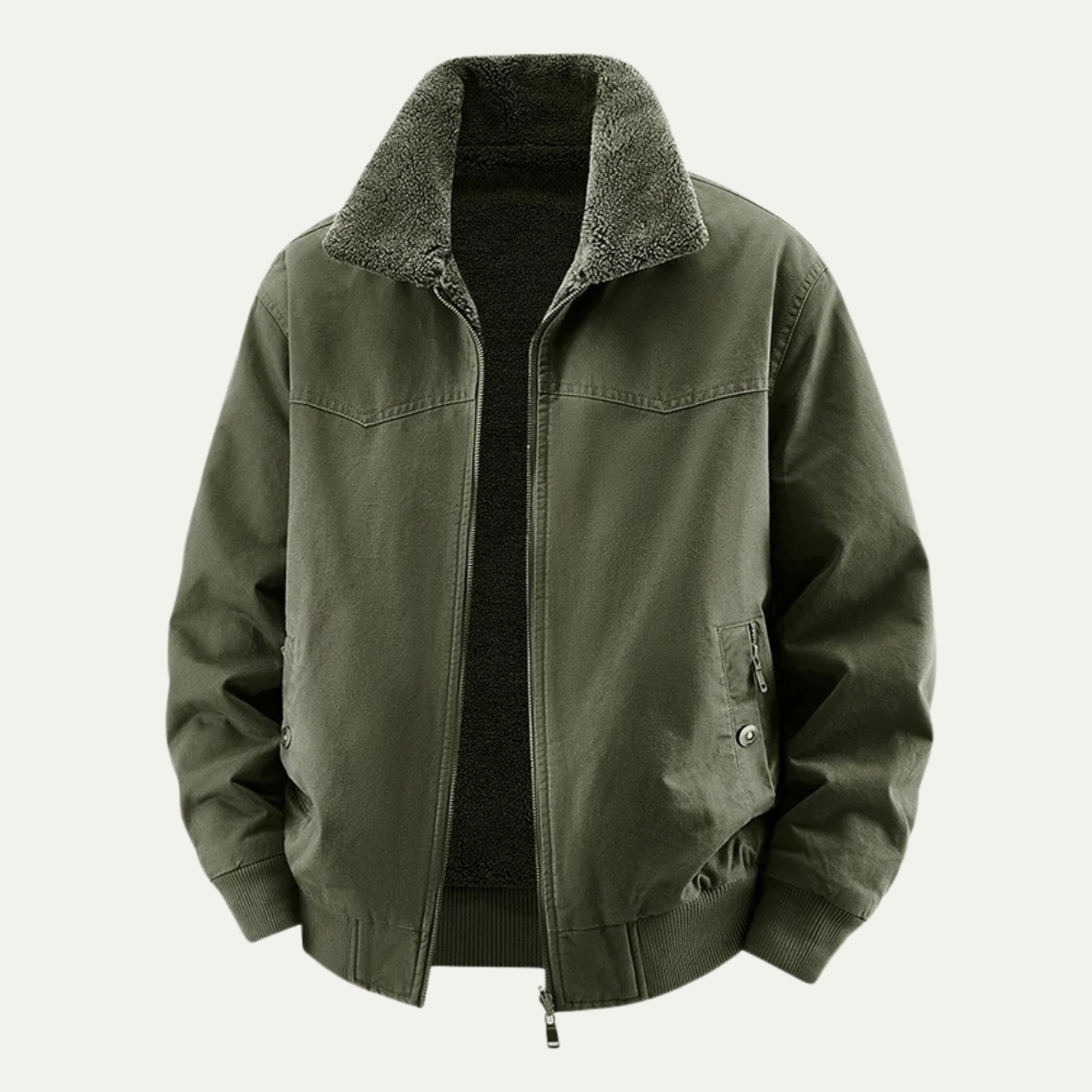 Men's Reversible Bomber Jacket Fleece Lined