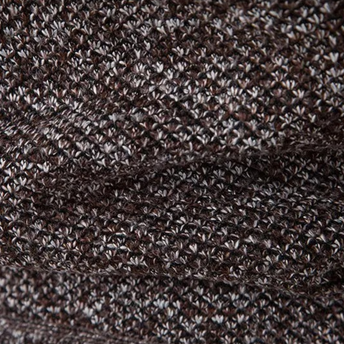 Men's Knit Fleece Cardigan Diamond Pattern Zip Front