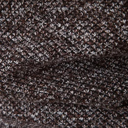 Men's Knit Fleece Cardigan Diamond Pattern Zip Front