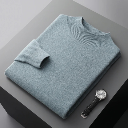 Men's Mock Neck Knit Sweater