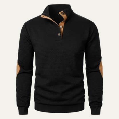 Mens Polo Sweater Button Down Lapel
