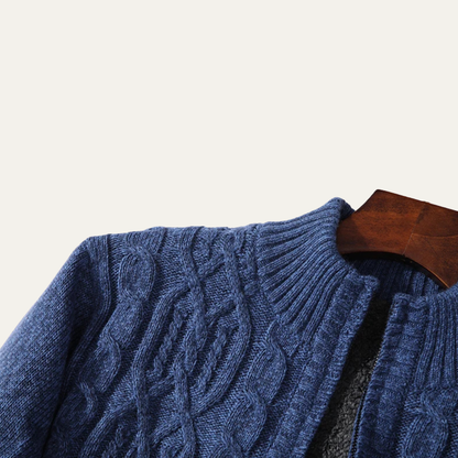 Men's Wool Fleece Zip Cardigan