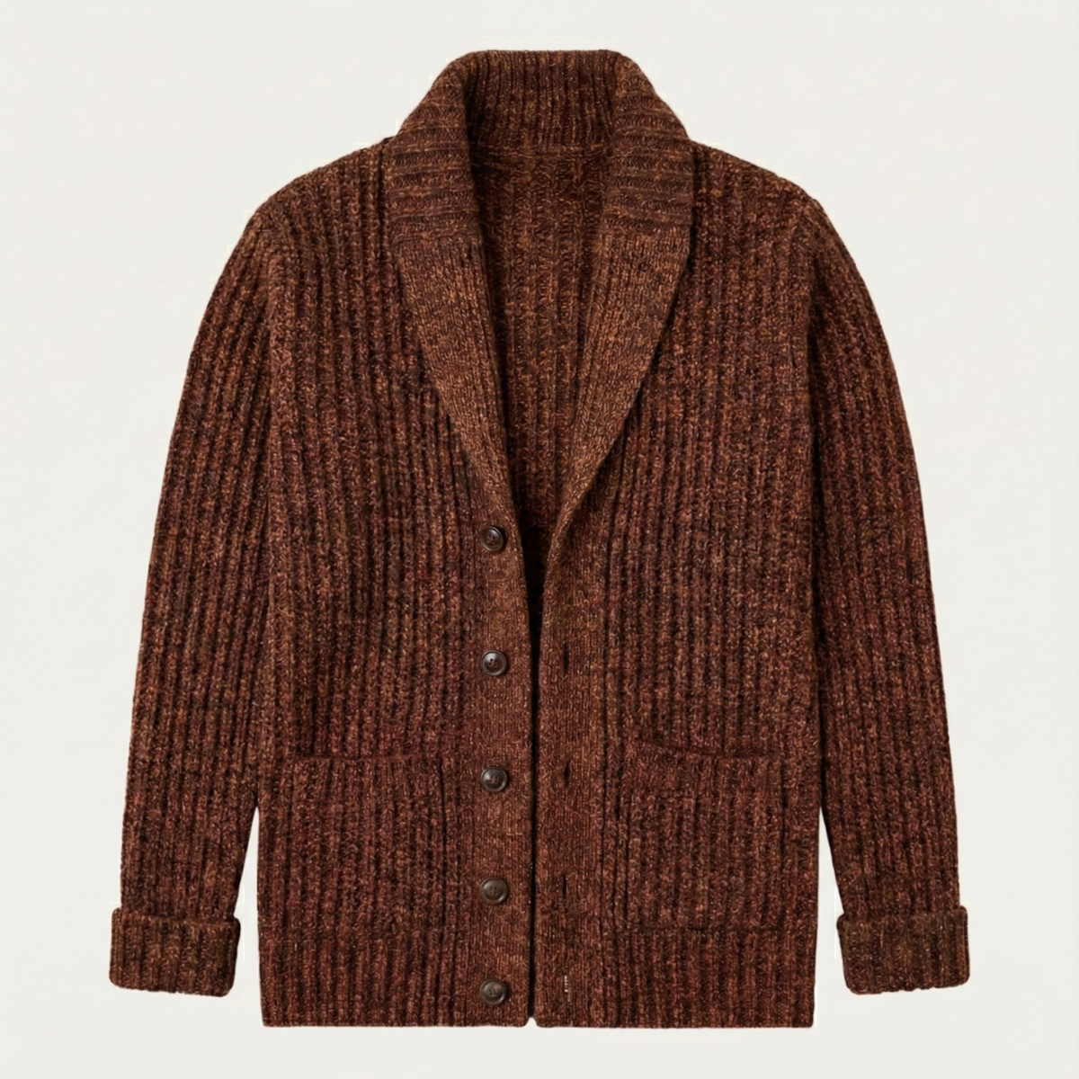 Montpellier Men's Knit Cardigan Shawl Collar Chunky