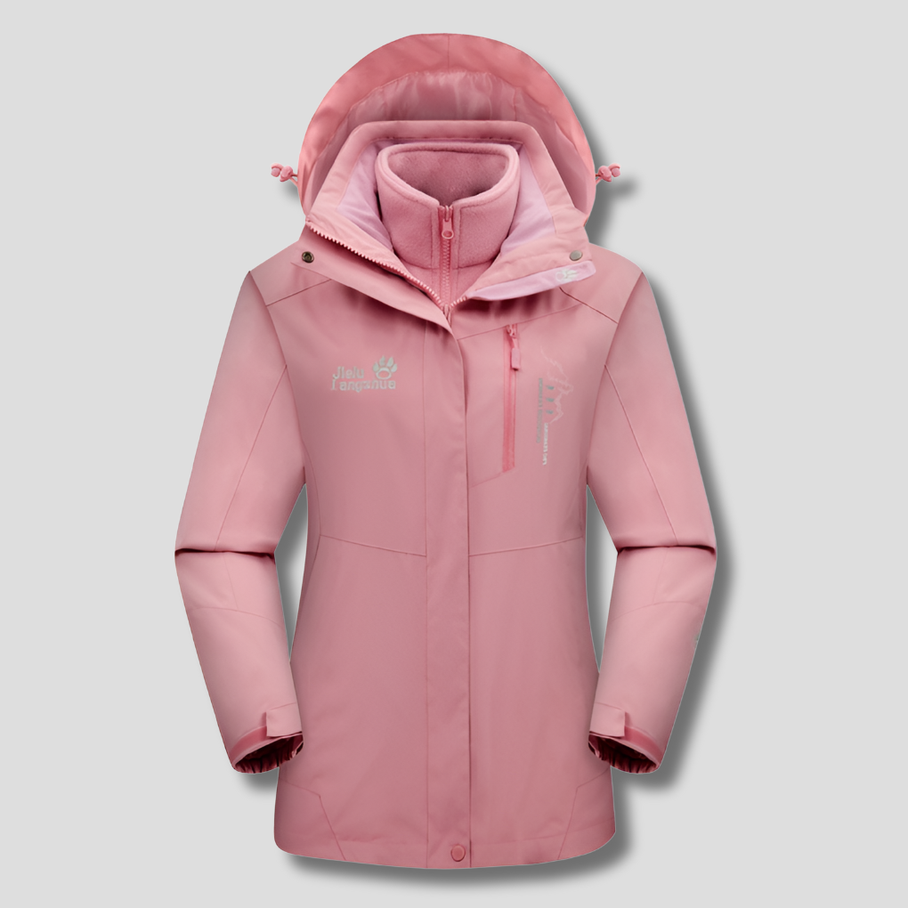 3-In-1 Waterproof Ski Jacket Insulated Winter Coat
