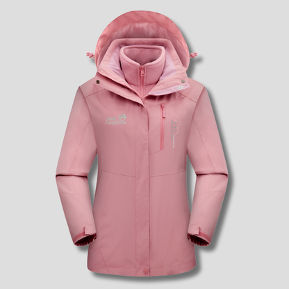 3-In-1 Waterproof Ski Jacket Insulated Winter Coat