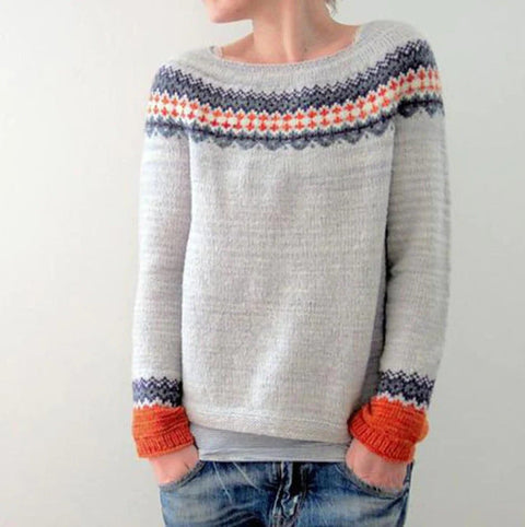 Women's Retro Pattern Sweater Autumn