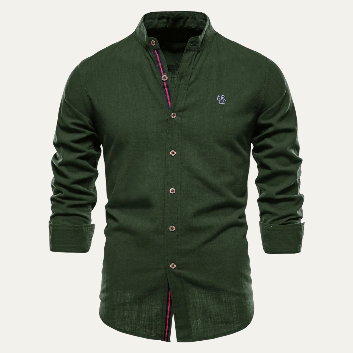 Men's Slim Fit Casual Shirt Stand Collar