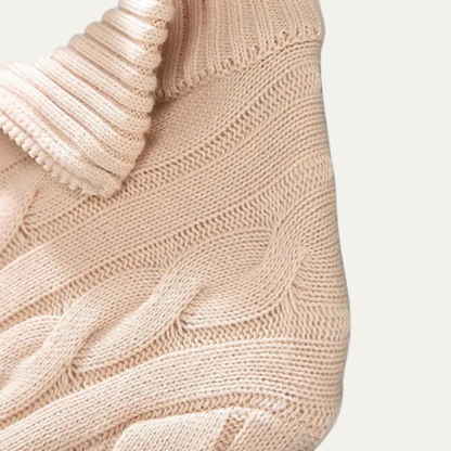 Men's Cotton Cable Knit Half Zip Sweater