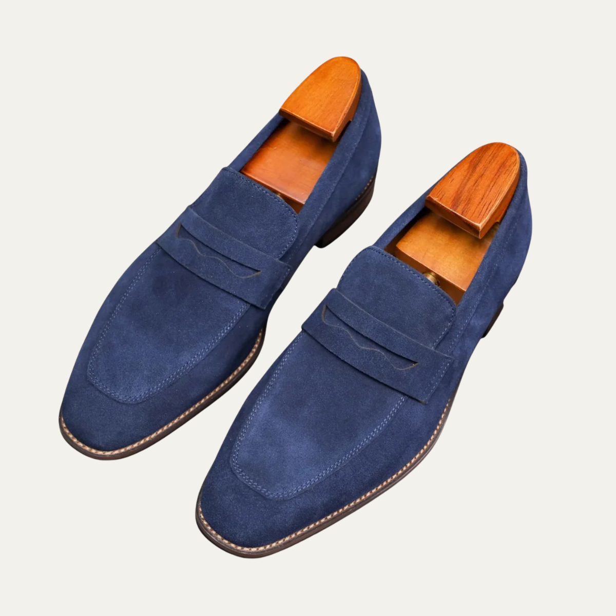 Men's Suede Penny Loafers Comfort Brown