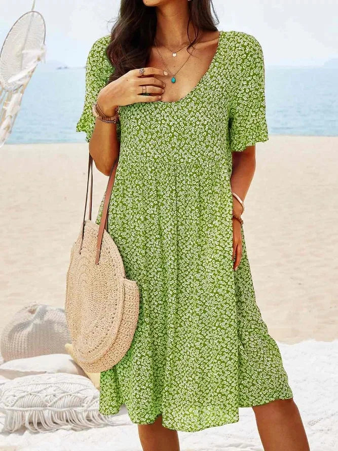 Women's Floral V-Neck Summer Sundress