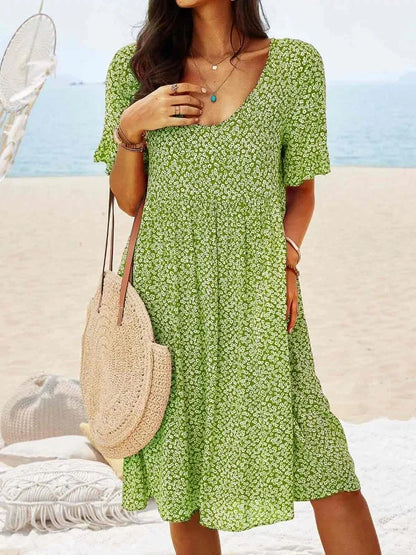 Women's Floral V-Neck Summer Sundress