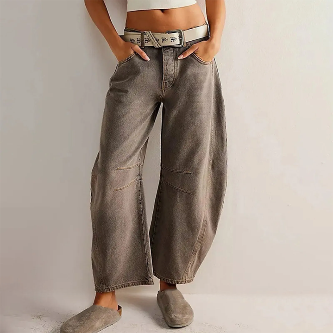 Comfy Women's High Waist Wide Leg Jeans Loose Fit Denim