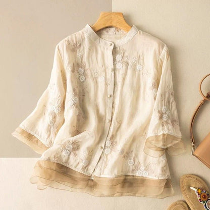 Classic Women's Linen Cotton Top