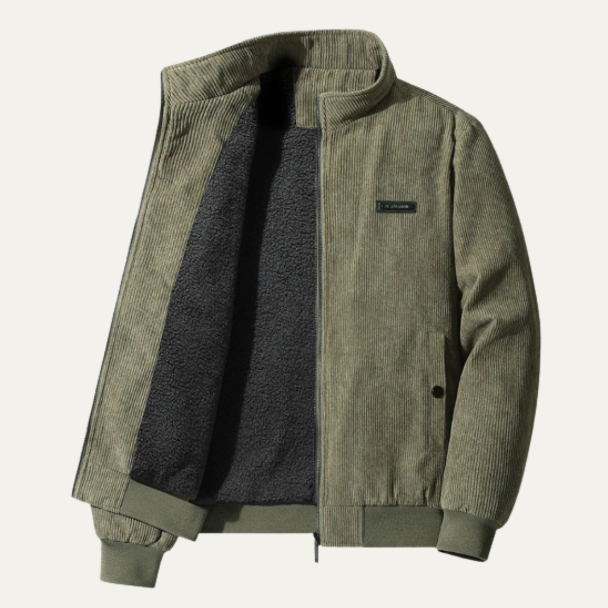 Mens Corduroy Jacket Fleece Lined Modern