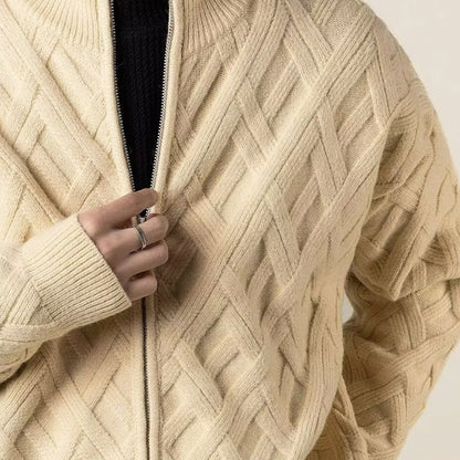 Warm Fleece Lined Wool Coat