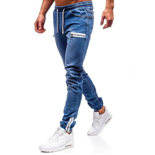 Men's Slim Fit Denim Joggers - VibreMode