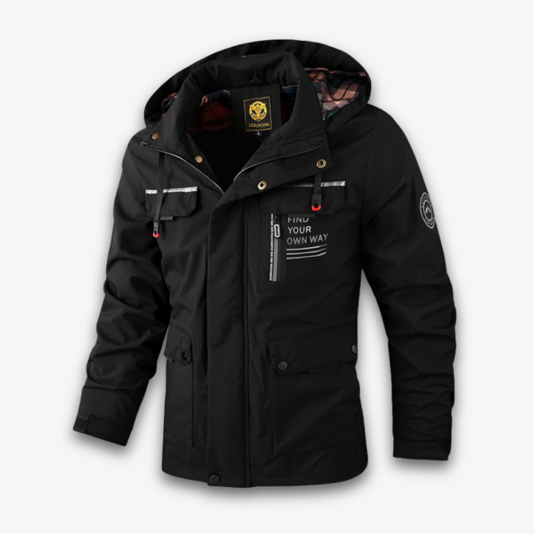Men's Waterproof Winter Parka Jacket With Hood