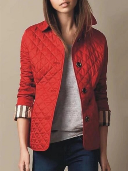 Women's Lined Jacket Folded Collar