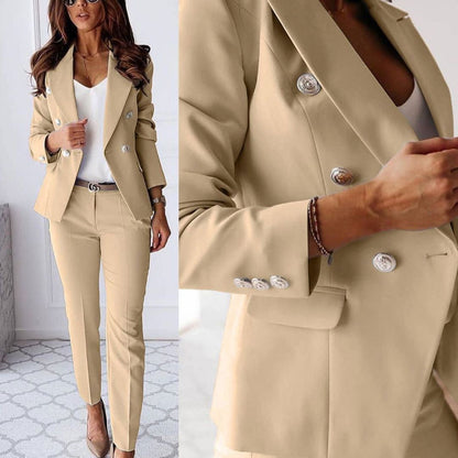Classic Two-Piece Suit Set - Floral Pattern