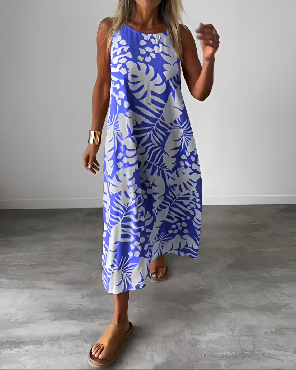 Women's Elegant Evening Dress Sleeveless Draped