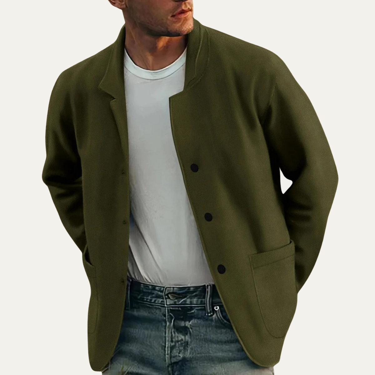 Mens Lightweight Blazer Jacket Beechwood