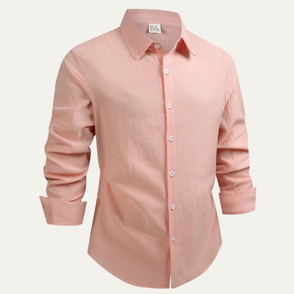 Men's Linen Cotton Button Down Shirt