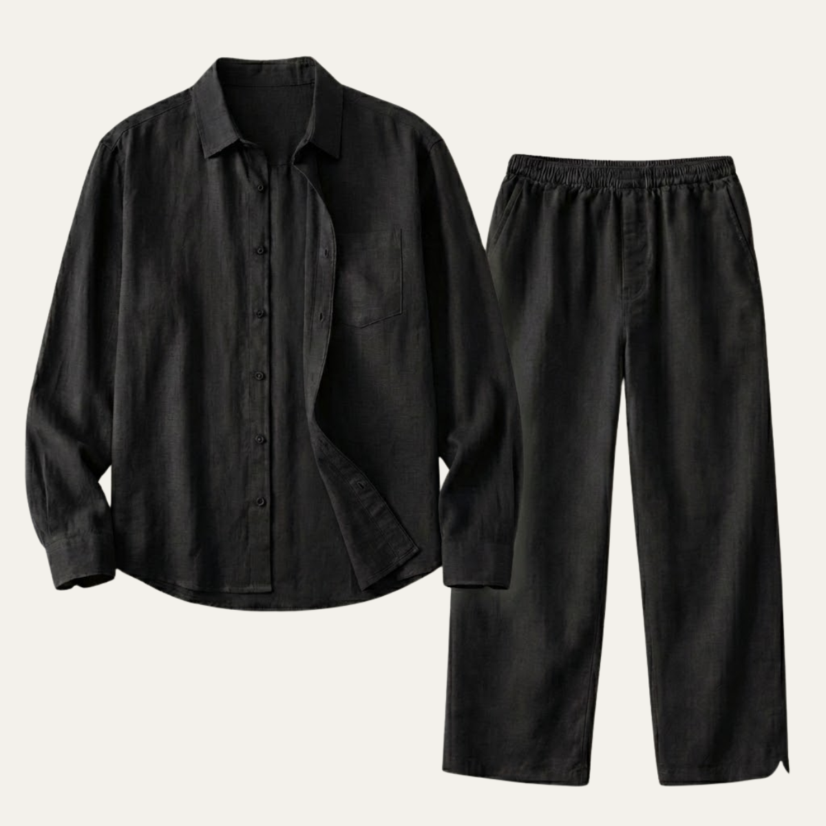 Men's Linen Oversized Shirt And Pants Set