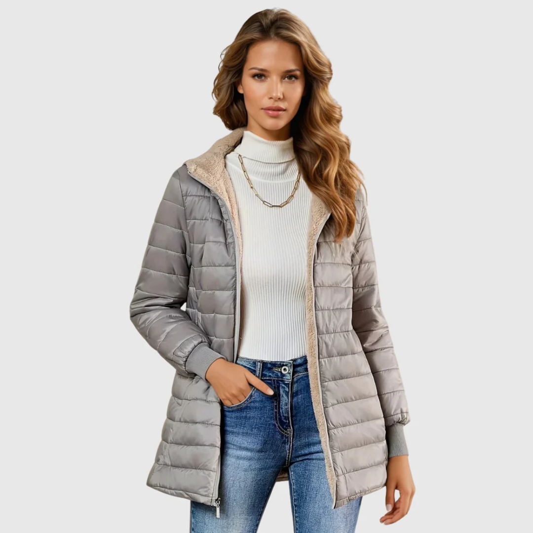 Warm Faux Fur Lined Parka Coat - VibreMode