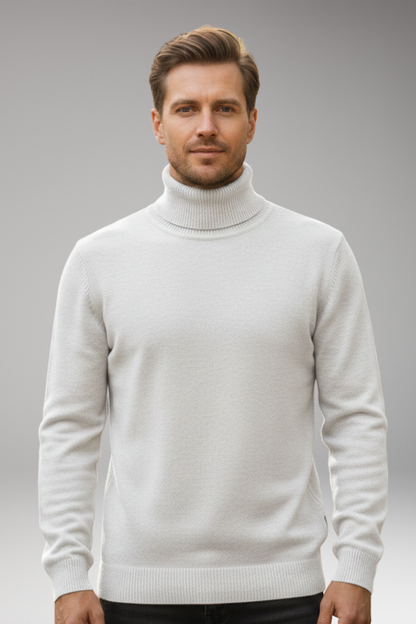 Men's High Neck Knitted Sweater