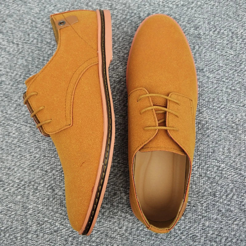 Men's Suede Leather Oxford Shoes - VibreMode