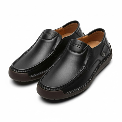 Authentic Genuine Leather Comfort Slip On Shoes - VibreMode