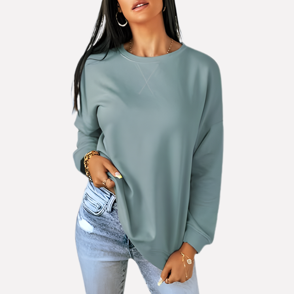 Women's Crew Neck Sweatshirt Cotton