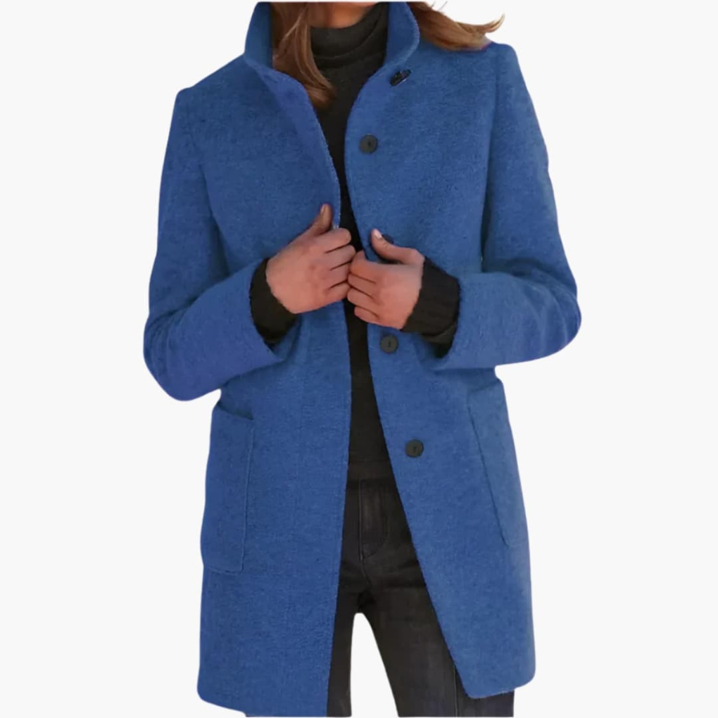 Women's Coat Stand Collar Pockets