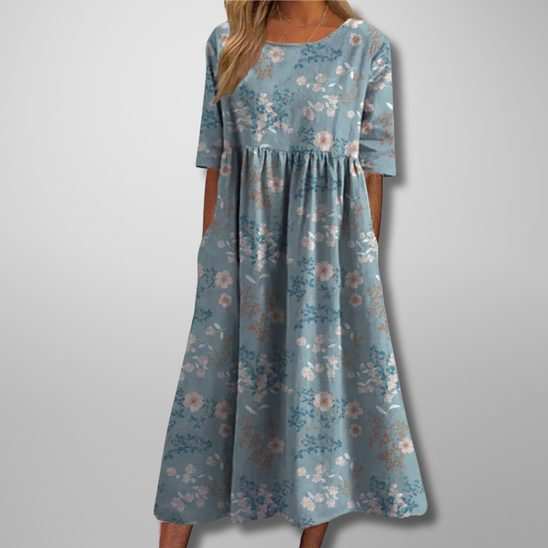 Casual Flower Knee Length Dress