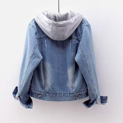 Classic Blue Hooded Denim Jacket