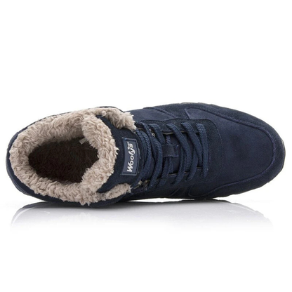 Men's Fleece Lined Ankle Boots Warm Winter Black