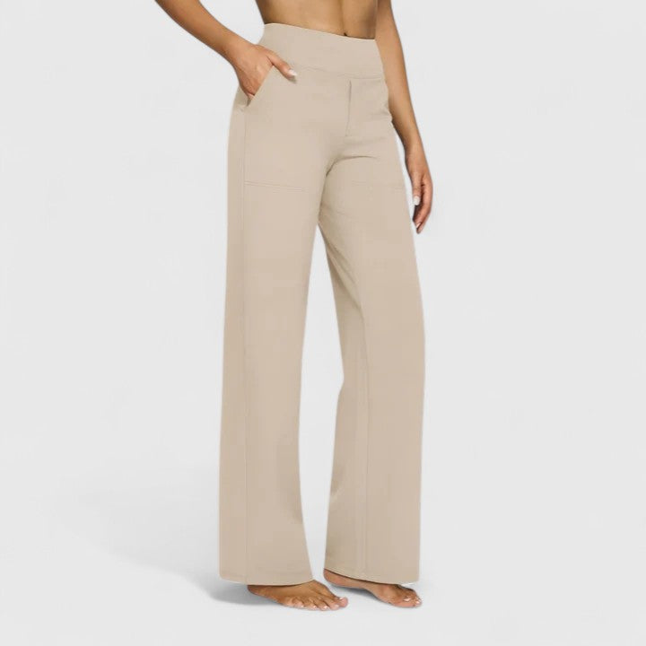 Comfortable High Waisted Wide Leg Women's Pants