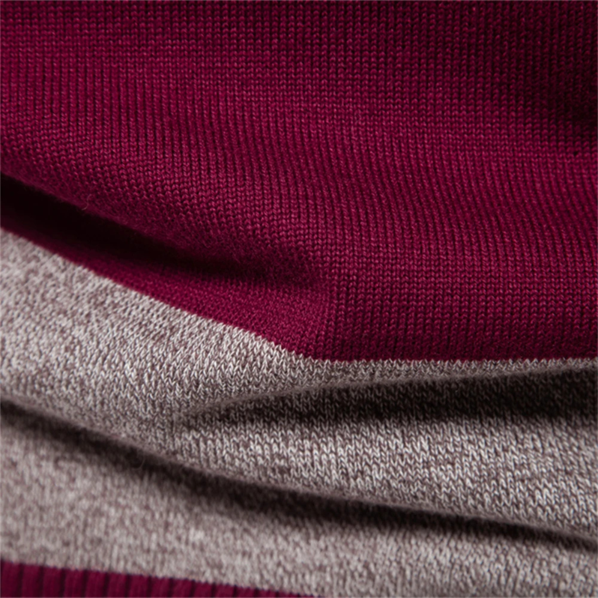 Men's Striped Cotton Polo Sweater