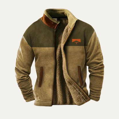 Mens Vintage Sherpa Lined Winter Coat