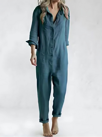 Women's Cotton Linen Jumpsuit