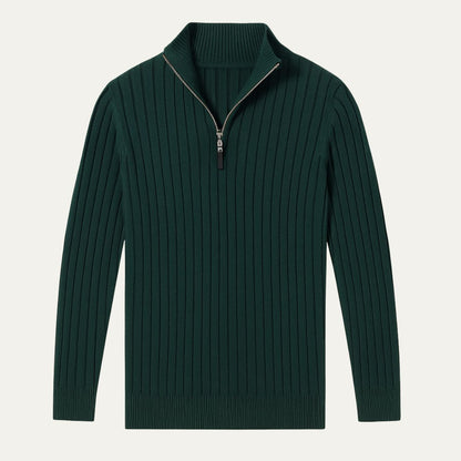 Men's Quarter Zip Sweater Old Money
