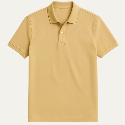 Men's White Polo Shirt Cotton Classic Fit - VibreMode