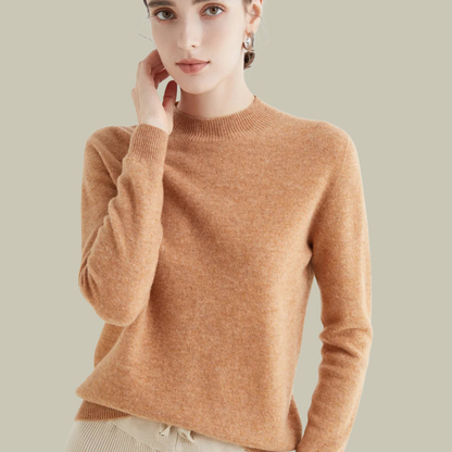 Soft Pink Simple Crew Neck Sweater