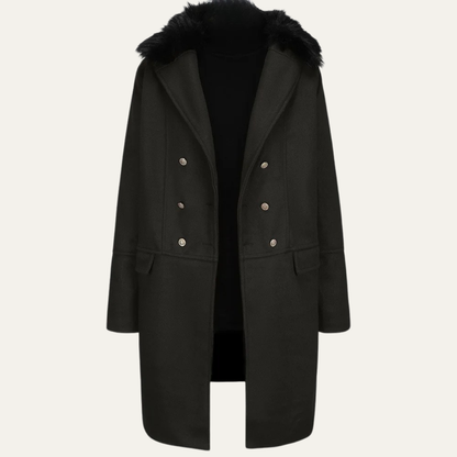 Men's Fur Collar Double Breasted Jacket