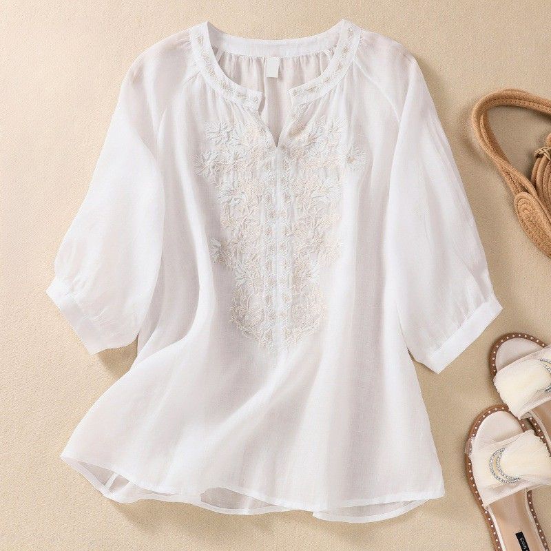 Soft Breathable Linen Cotton Top