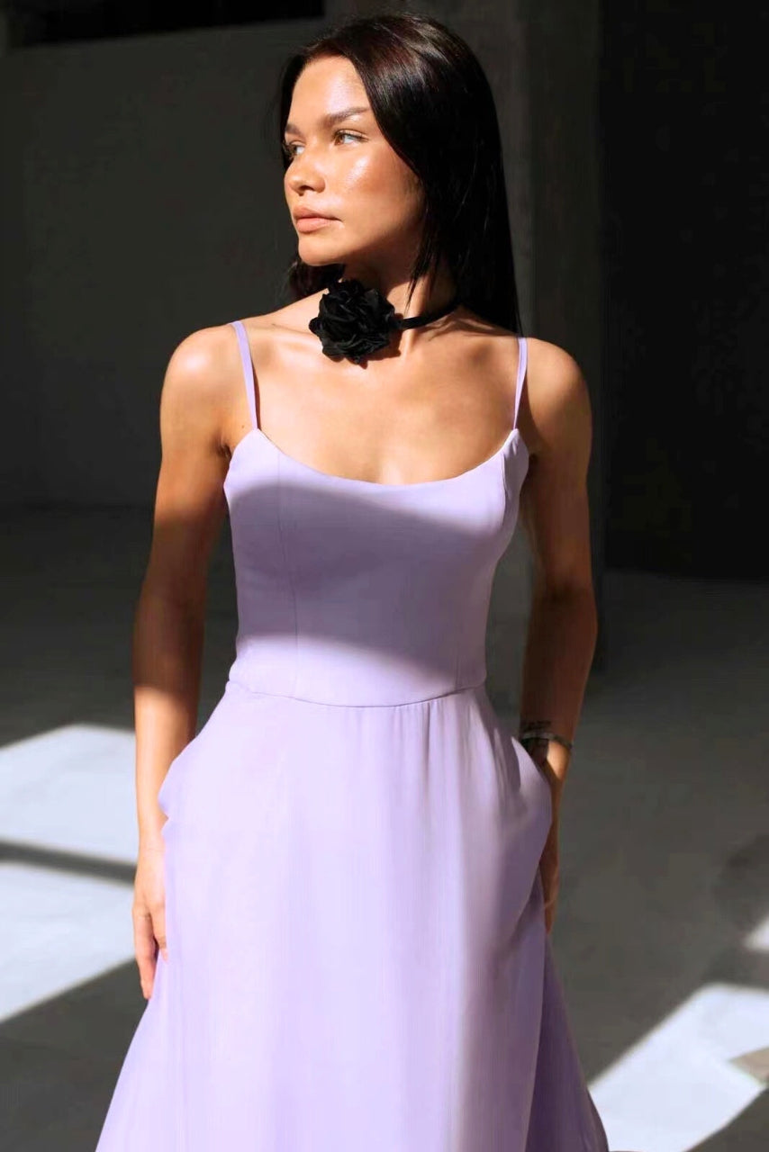 Flirty Strap Midi Summer Dress
